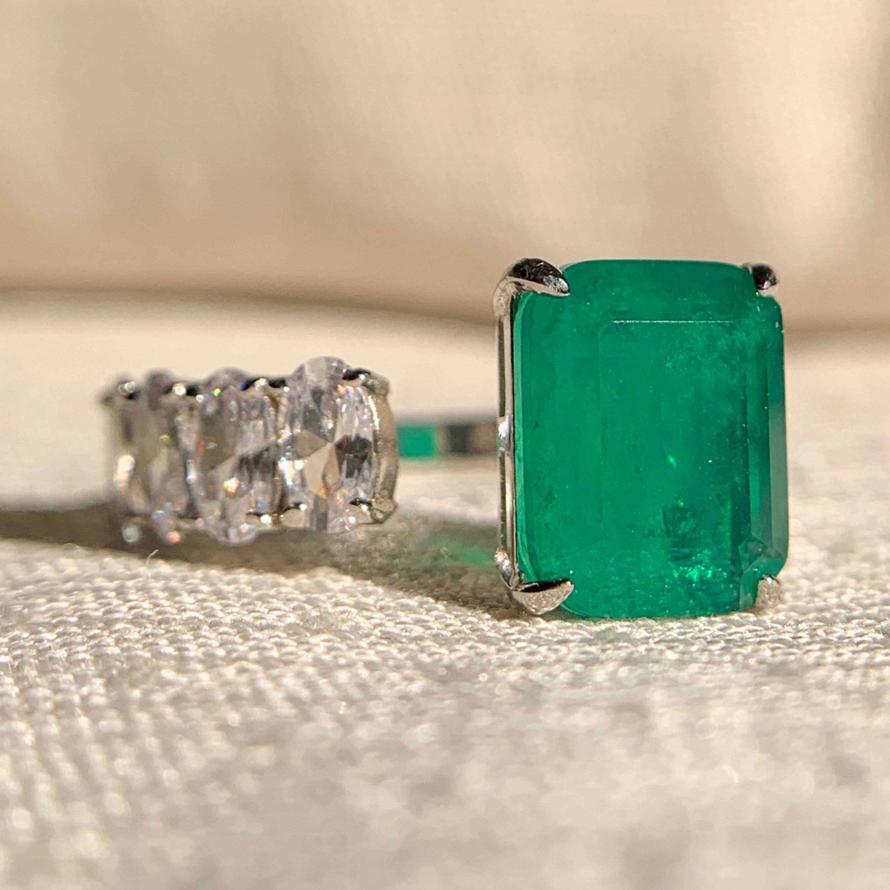 Mixed Shape Diamond Open Wedding Ring